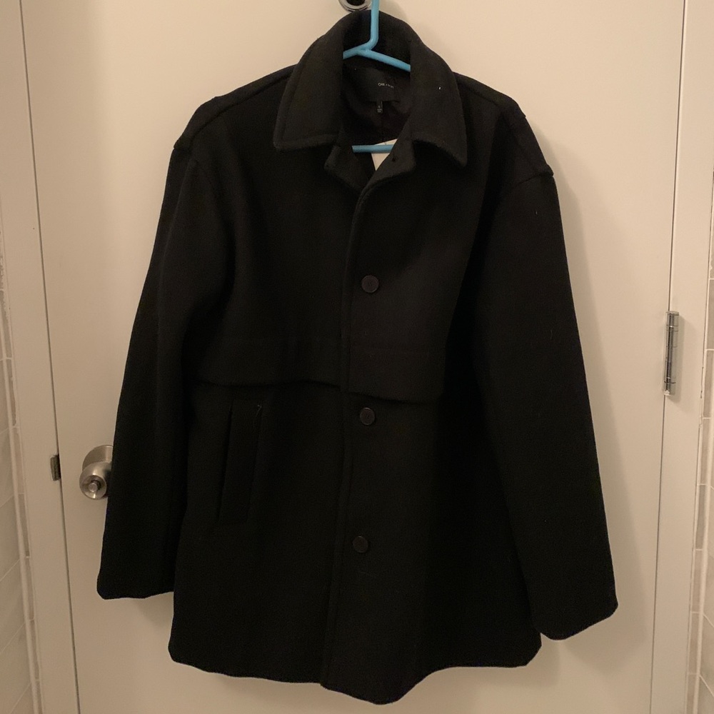 Oak + Fort Men’s Black Short Peacoat